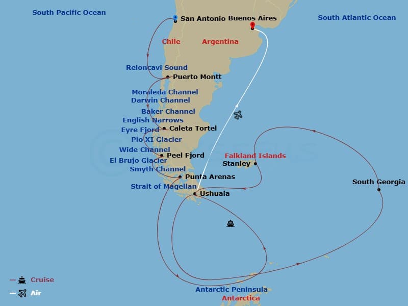 Cruise Itinerary Map
