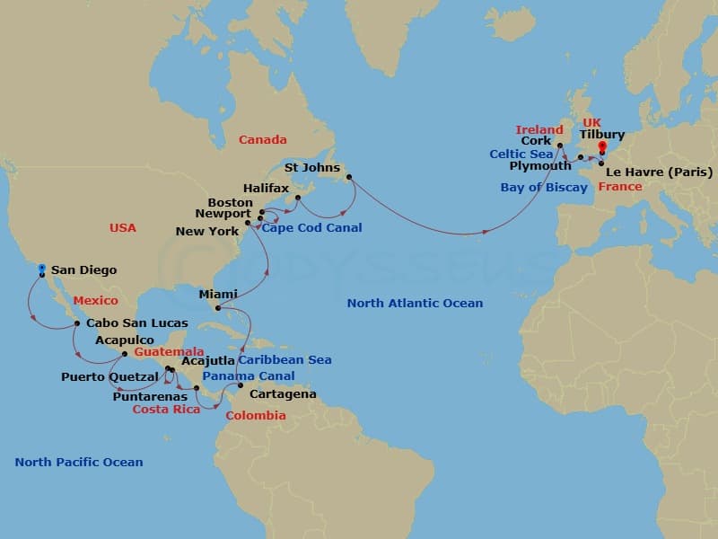 Cruise Itinerary Map