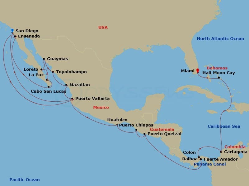 Cruise Itinerary Map
