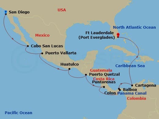 Cruise Itinerary Map