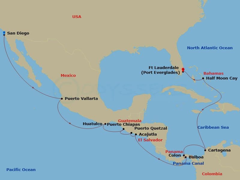 Cruise Itinerary Map