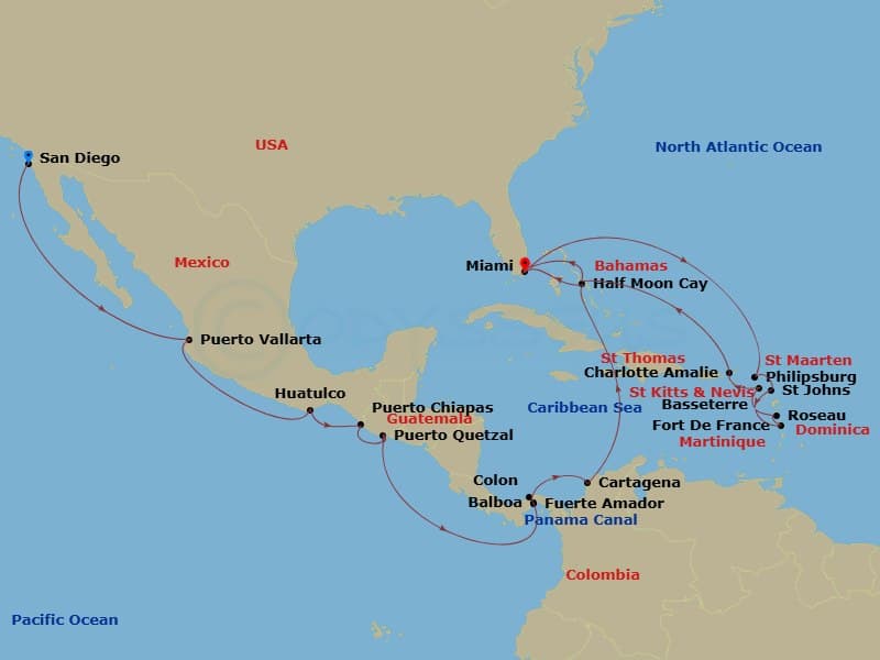 Cruise Itinerary Map