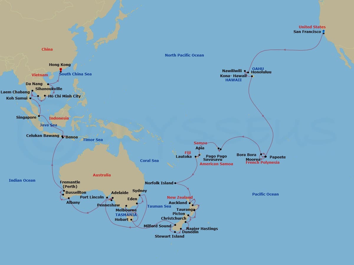 Cruise Itinerary Map