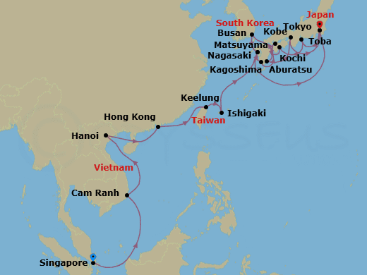 Cruise Itinerary Map