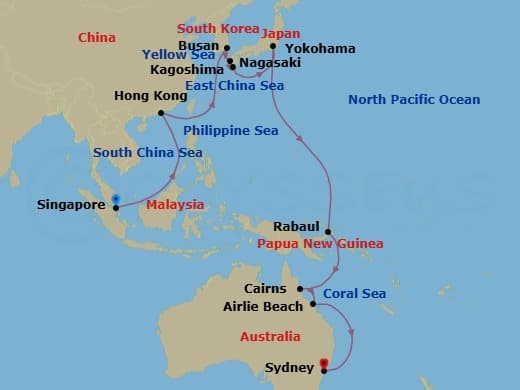 Cruise Itinerary Map