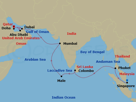 Cruise Itinerary Map