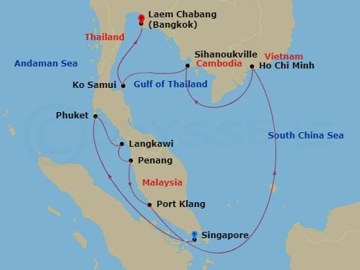Cruise Itinerary Map