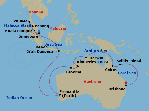 Cruise Itinerary Map