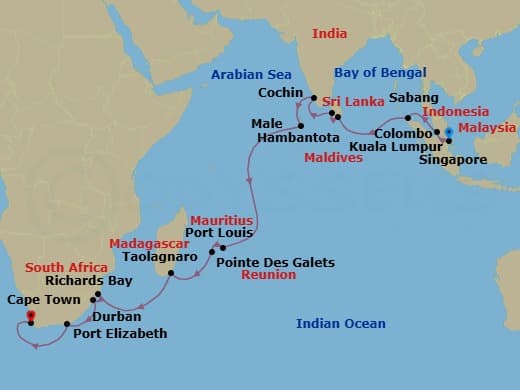Cruise Itinerary Map