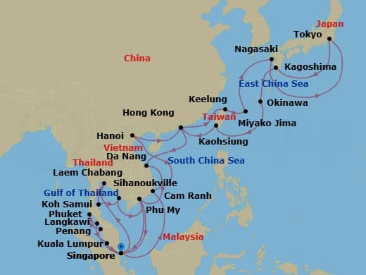 Cruise Itinerary Map