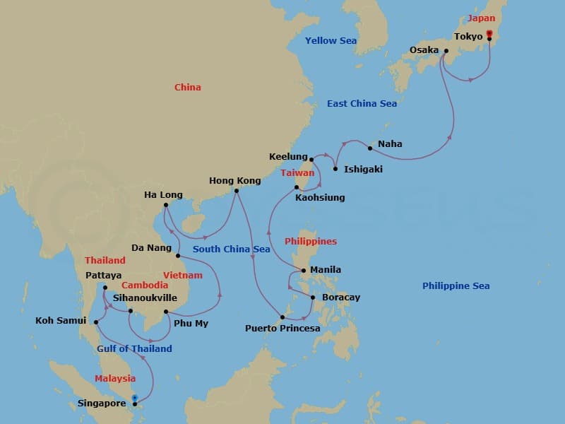 Cruise Itinerary Map