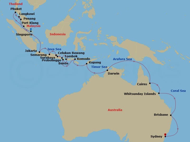 Cruise Itinerary Map