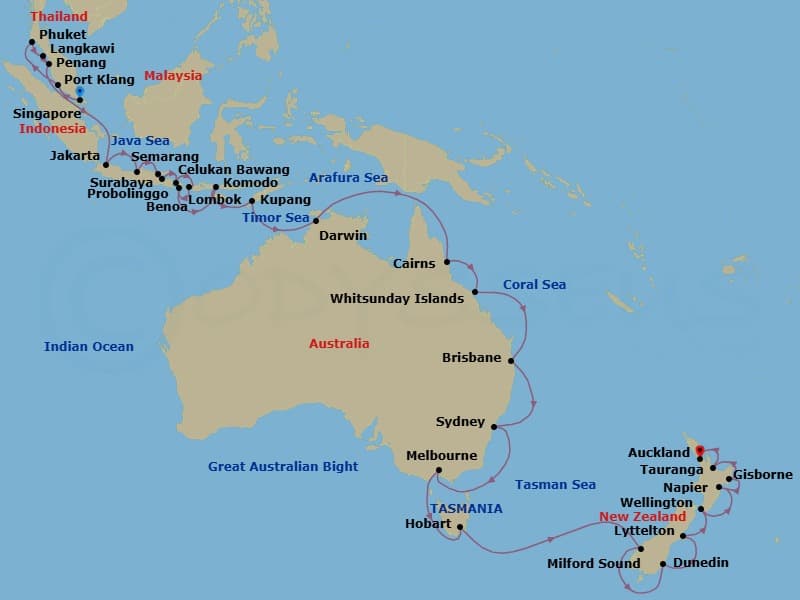 Cruise Itinerary Map