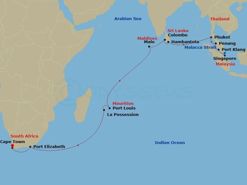 Cruise Itinerary Map