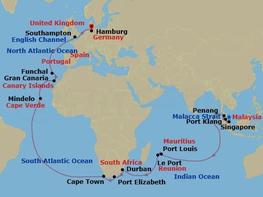 Cruise Itinerary Map