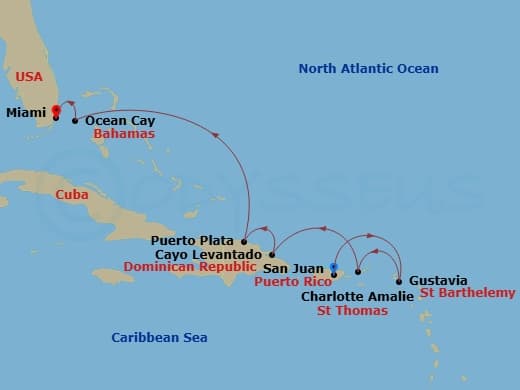 Cruise Itinerary Map