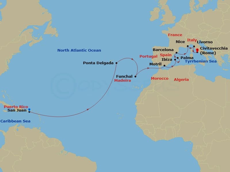 Cruise Itinerary Map