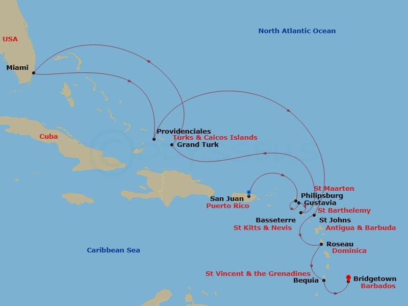 Cruise Itinerary Map