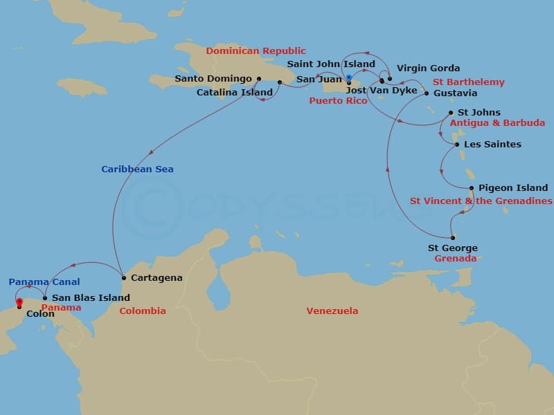 Cruise Itinerary Map
