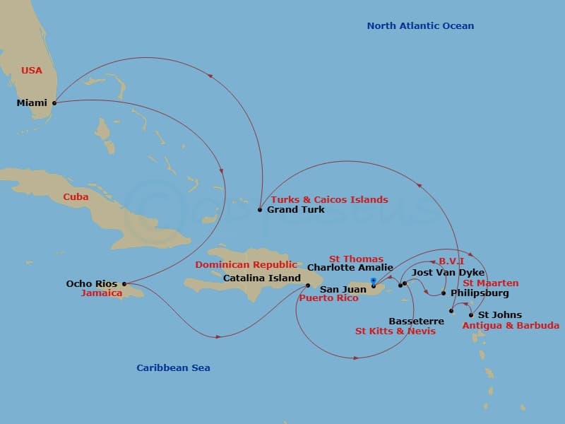Cruise Itinerary Map
