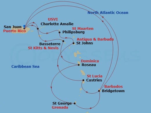 Cruise Itinerary Map