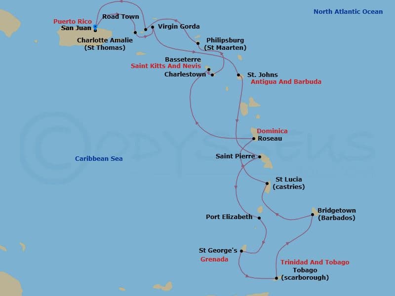 Cruise Itinerary Map