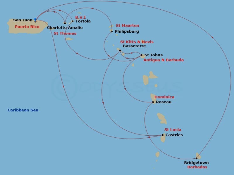 Cruise Itinerary Map