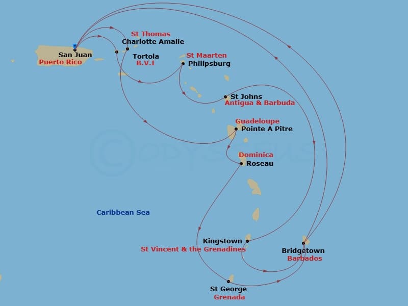 Cruise Itinerary Map