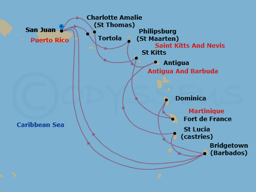 Cruise Itinerary Map