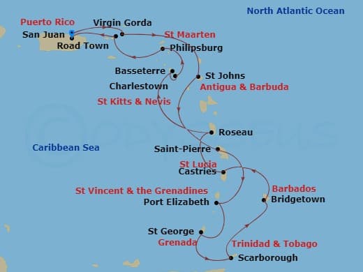 Cruise Itinerary Map