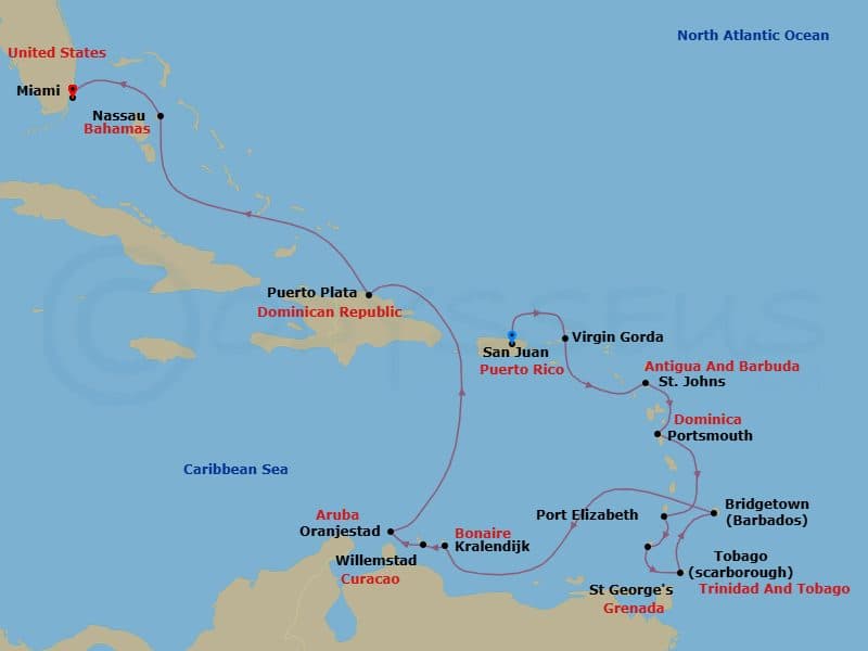 Cruise Itinerary Map