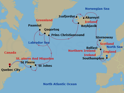 Cruise Itinerary Map