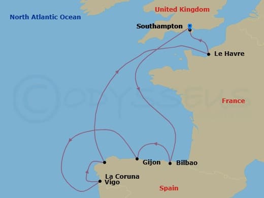 Cruise Itinerary Map