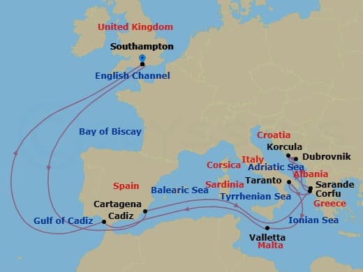 Cruise Itinerary Map