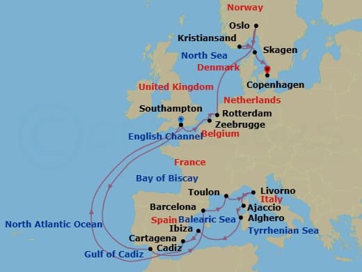 Cruise Itinerary Map