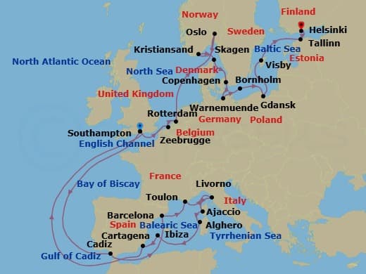 Cruise Itinerary Map