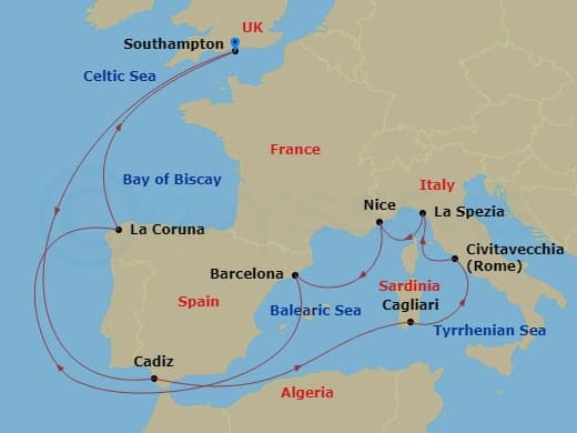 Cruise Itinerary Map