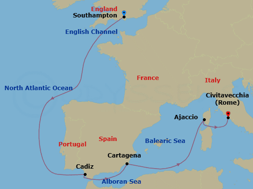 Cruise Itinerary Map