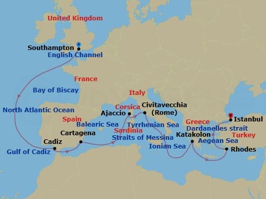 Cruise Itinerary Map
