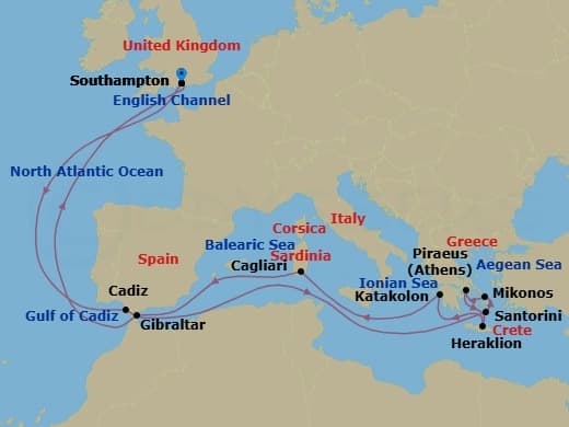 Cruise Itinerary Map
