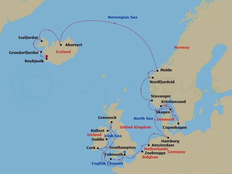 Cruise Itinerary Map