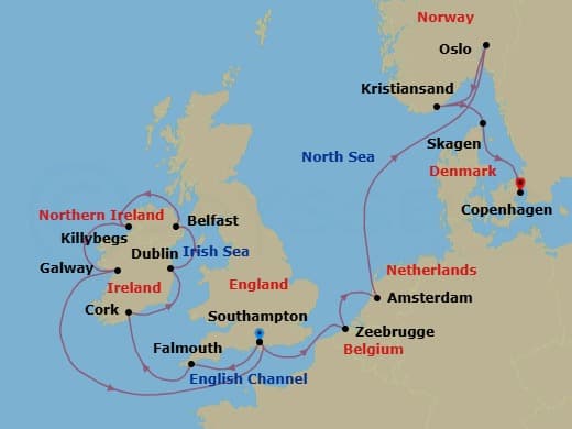 Cruise Itinerary Map