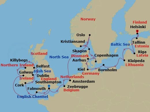 Cruise Itinerary Map