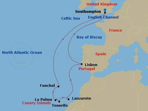 Cruise Itinerary Map