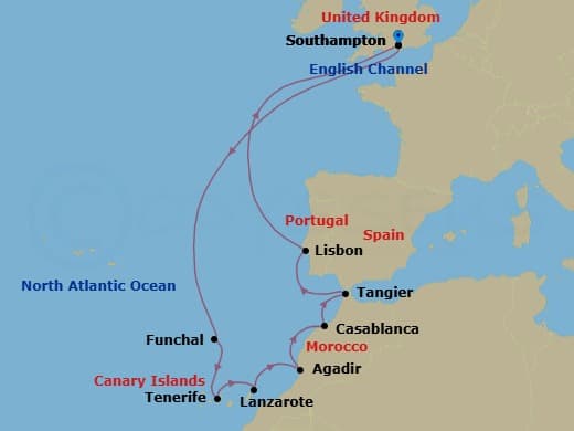 Cruise Itinerary Map