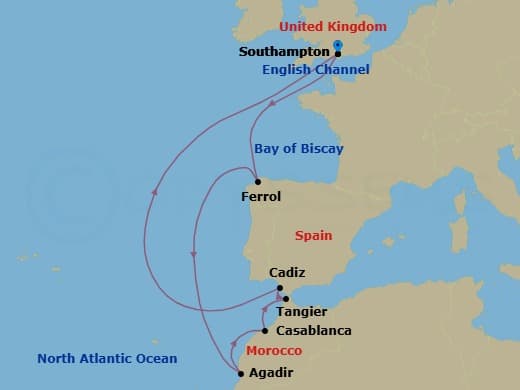 Cruise Itinerary Map