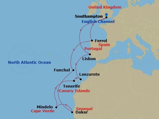 Cruise Itinerary Map