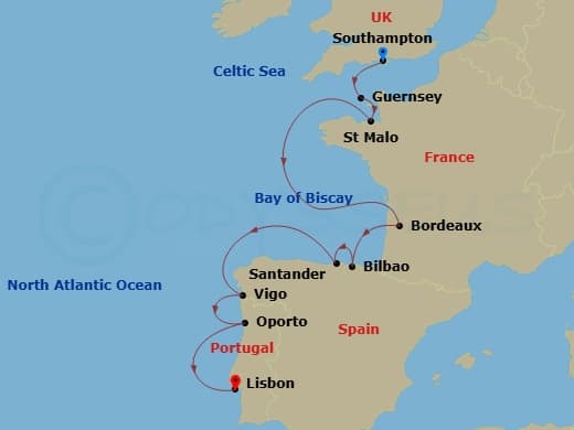 Cruise Itinerary Map