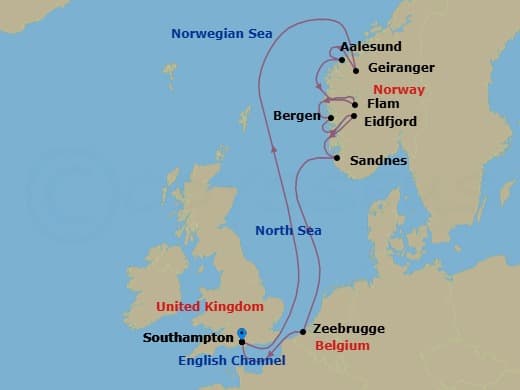 Cruise Itinerary Map