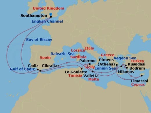 Cruise Itinerary Map